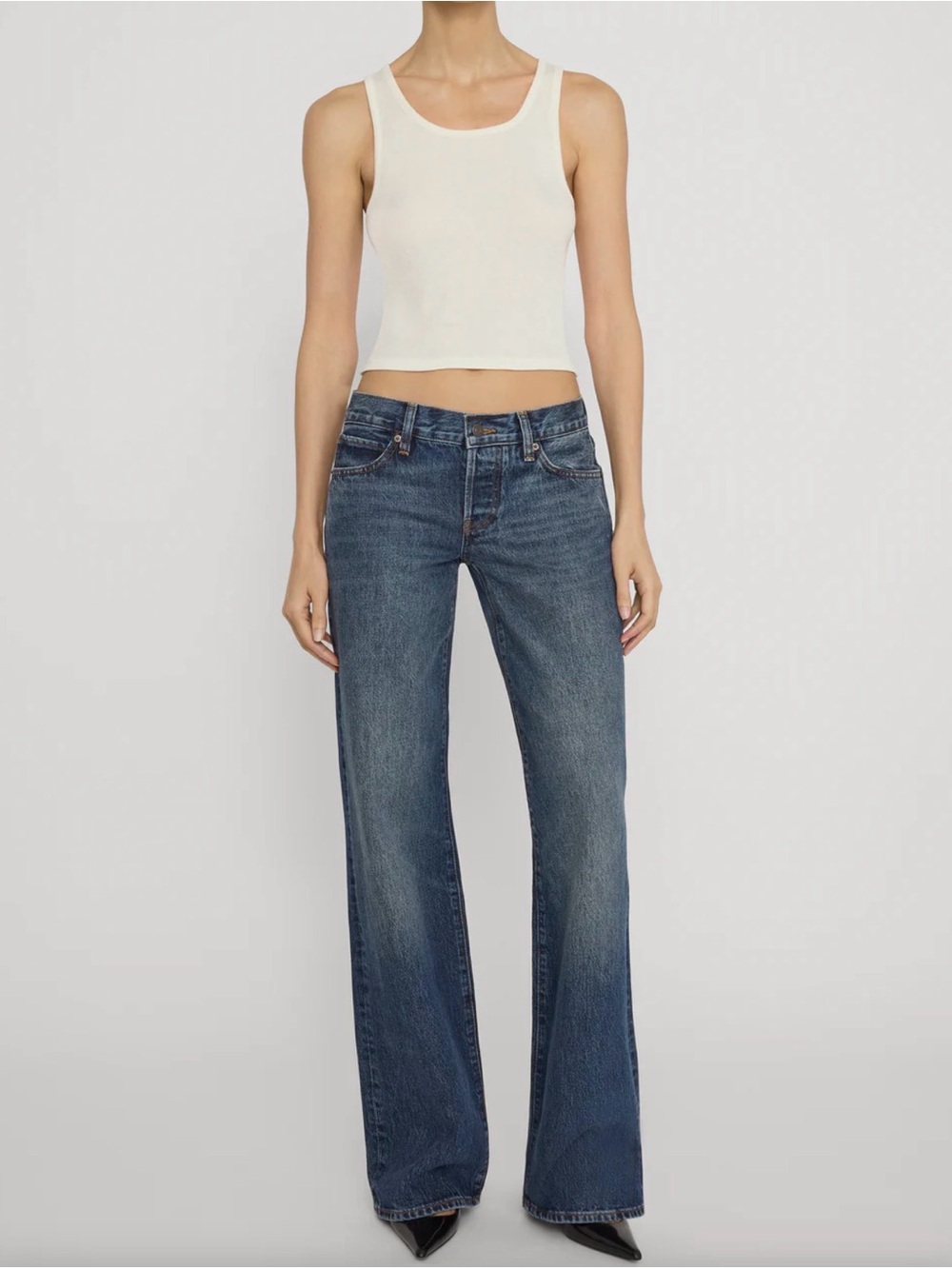 Frame Denim - The Gray Straight Leg Jeans in Tolerate Medium Wash